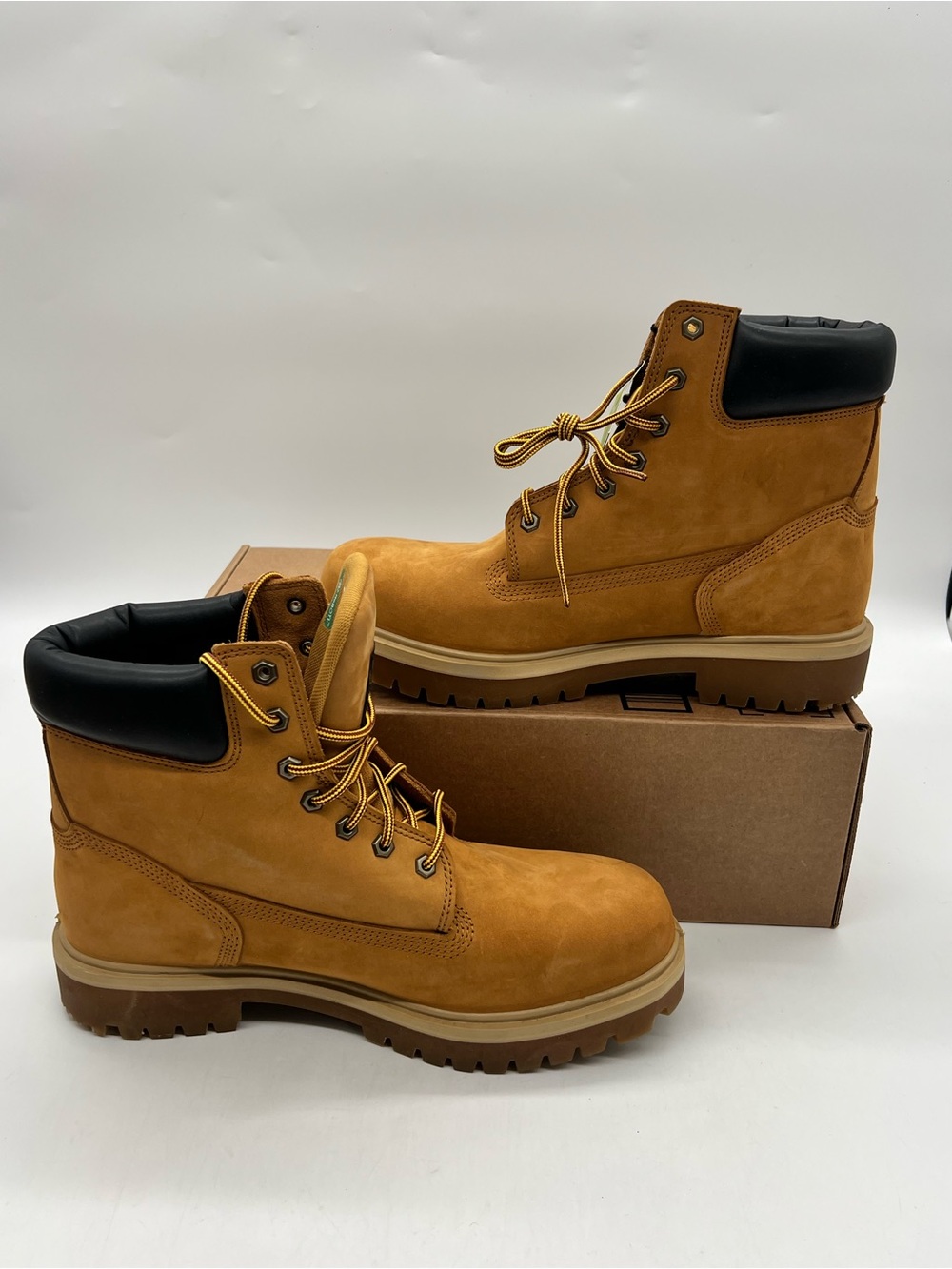 Timberland boots PRO 6" Direct Attach Men's Size 12M Brown Nubuck Ankle Boots.